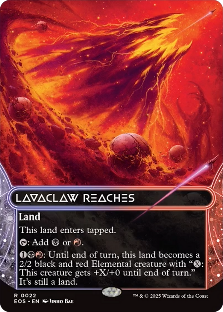 Lavaclaw Reaches (0022) (Borderless) [Edge of Eternities: Stellar Sights] MTG Single Magic: The Gathering | Red Claw Gaming