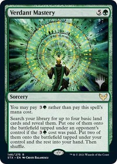 Verdant Mastery (Promo Pack) [Strixhaven: School of Mages Promos] MTG Single Magic: The Gathering | Red Claw Gaming