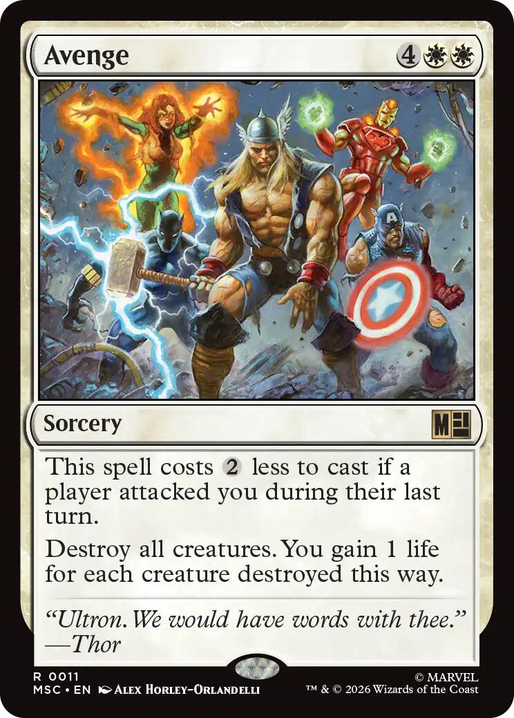 Avenge (Surge Foil) [Marvel Super Heroes Commander] | Red Claw Gaming