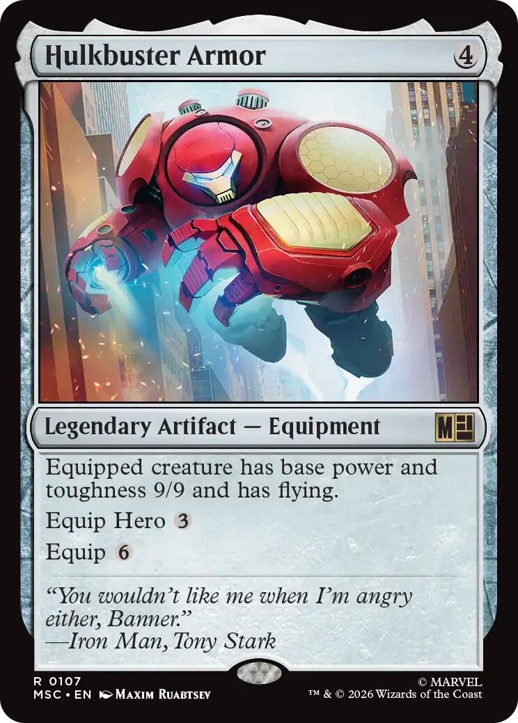 Hulkbuster Armor (Surge Foil) [Marvel Super Heroes Commander] MTG Single Magic: The Gathering | Red Claw Gaming