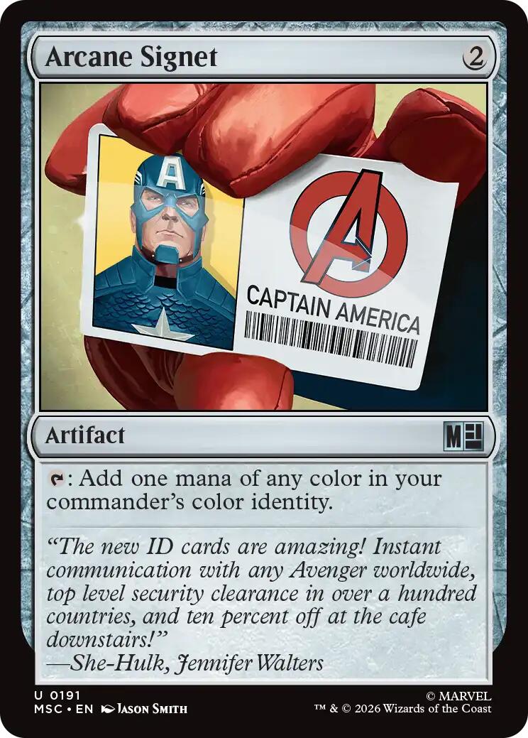Arcane Signet (0191) (Surge Foil) [Marvel Super Heroes Commander] MTG Single Magic: The Gathering | Red Claw Gaming