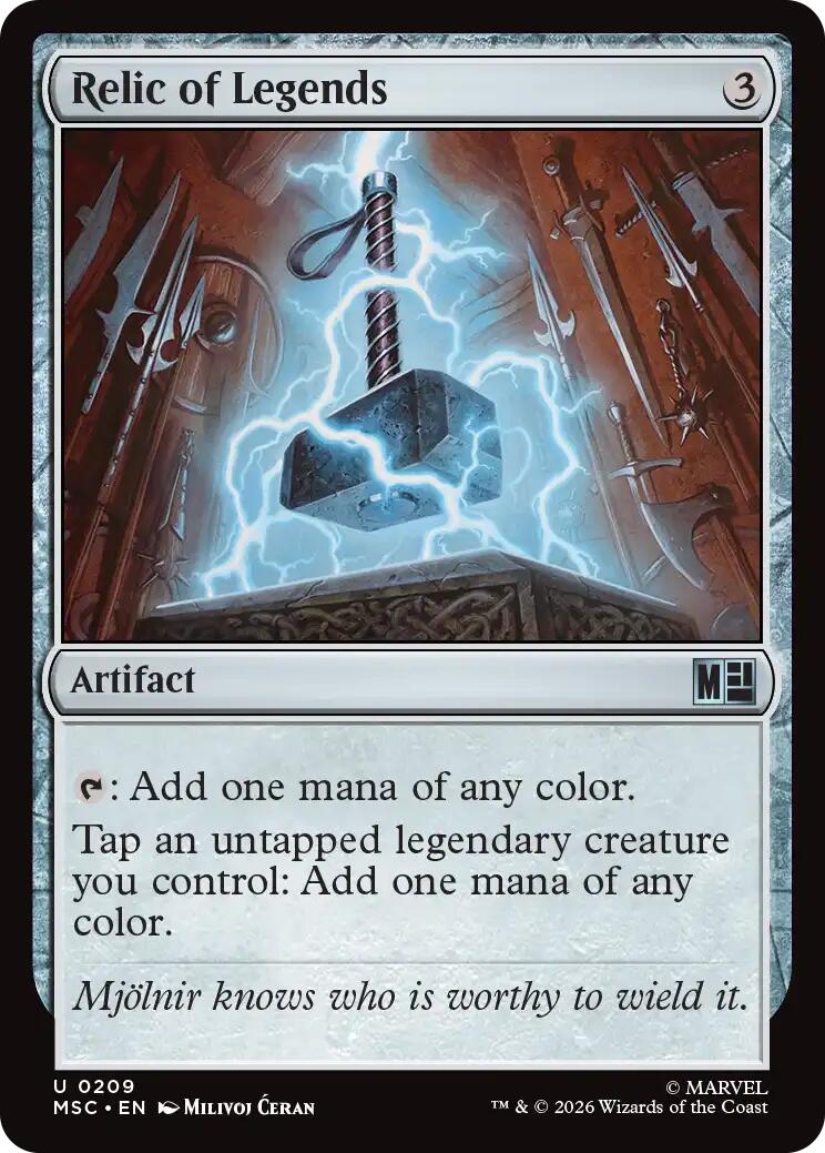 Relic of Legends (Surge Foil) [Marvel Super Heroes Commander] MTG Single Magic: The Gathering | Red Claw Gaming