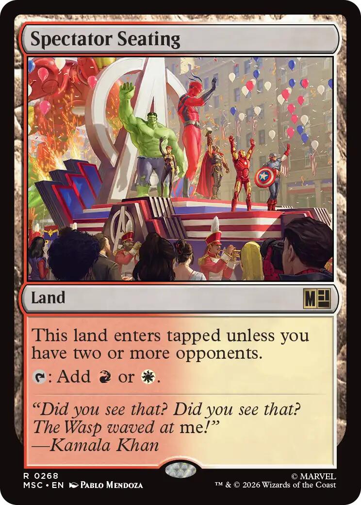 Spectator Seating (Surge Foil) [Marvel Super Heroes Commander] MTG Single Magic: The Gathering | Red Claw Gaming