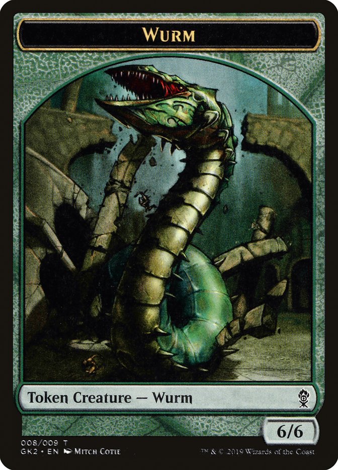 Saproling // Wurm Double-Sided Token [Ravnica Allegiance Guild Kit Tokens] MTG Single Magic: The Gathering | Red Claw Gaming
