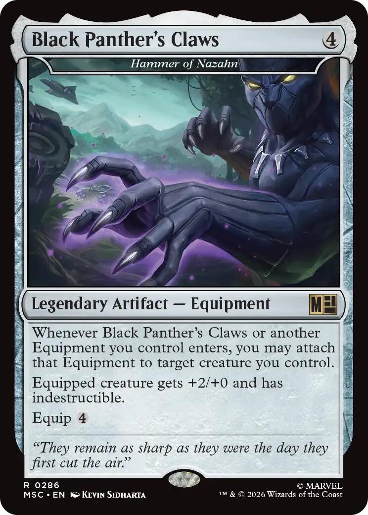 Black Panther's Claws - Hammer of Nazahn (Surge Foil) [Marvel Super Heroes Commander] | Red Claw Gaming