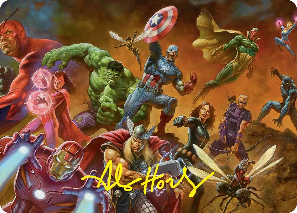 Avengers Assemble! Art Card (Gold-Stamped Signature) [Marvel Super Heroes Art Series] | Red Claw Gaming