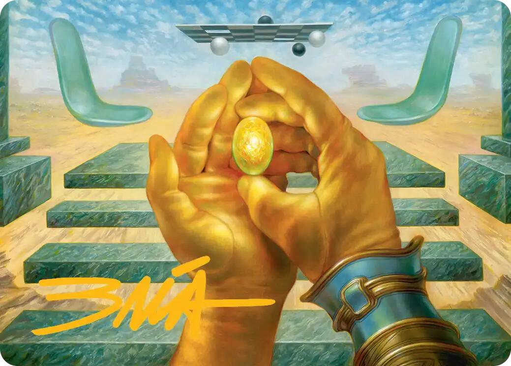 The Mind Stone Art Card (Gold-Stamped Signature) [Marvel Super Heroes Art Series] | Red Claw Gaming