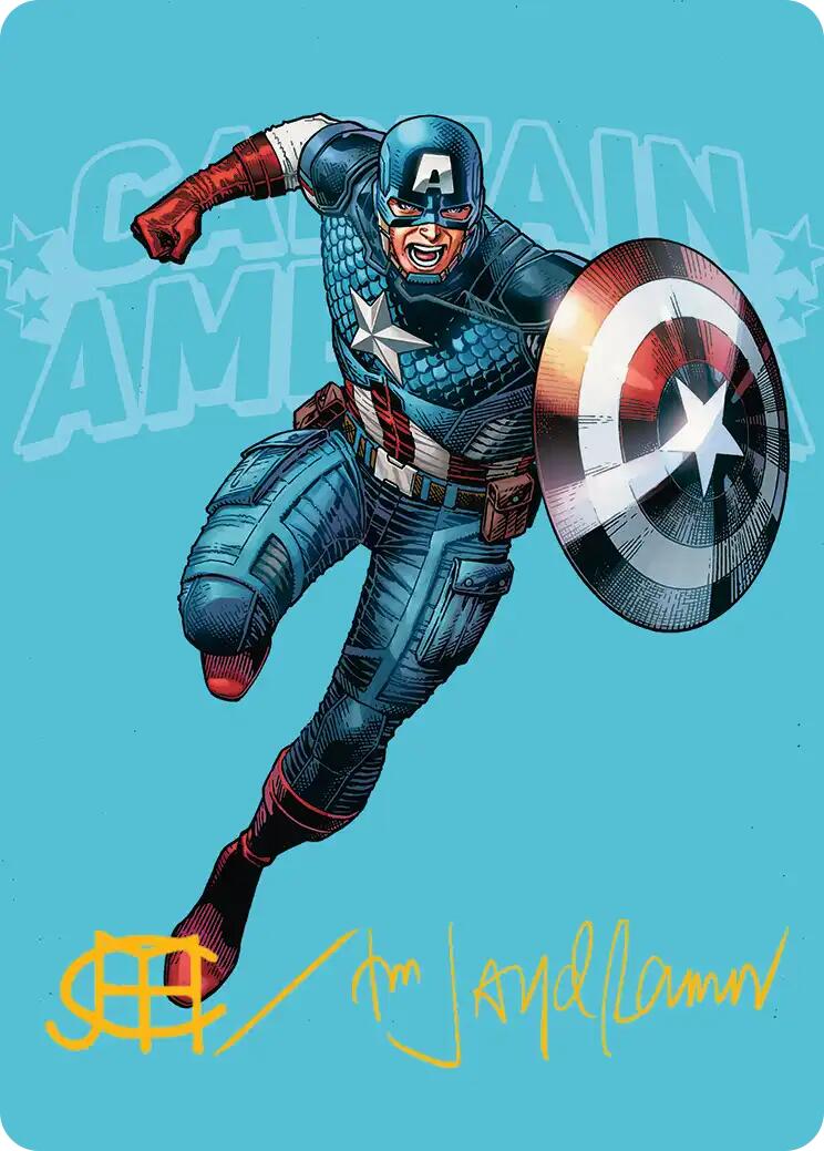 Captain America, Super-Soldier Art Card (Gold-Stamped Signature) [Marvel Super Heroes Art Series] | Red Claw Gaming