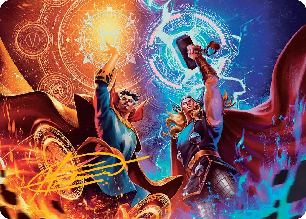 We Say Thee Nay! Art Card (Gold-Stamped Signature) [Marvel Super Heroes Art Series] | Red Claw Gaming