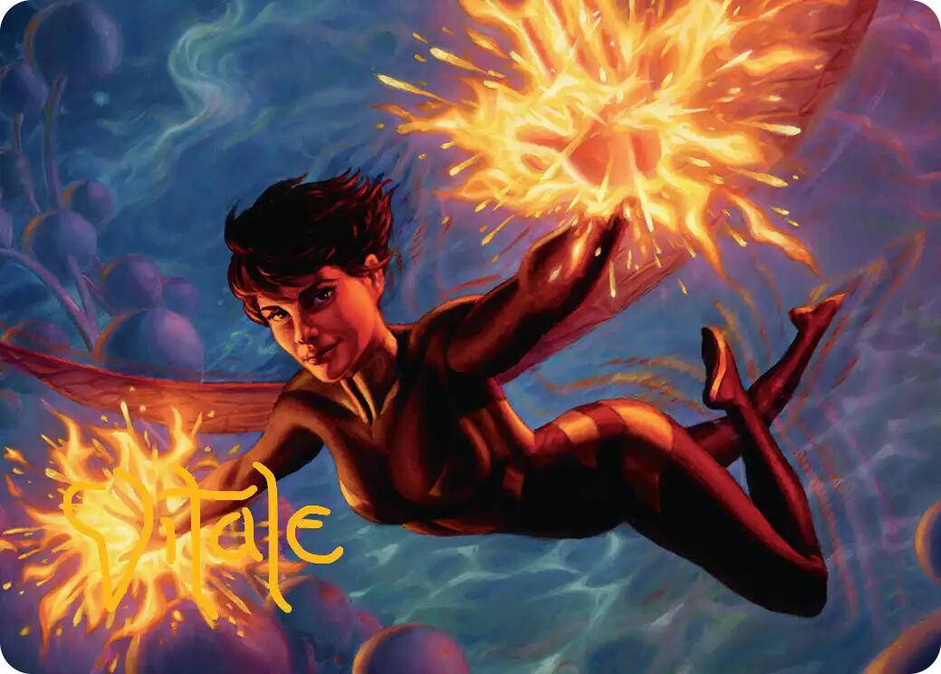 The Wasp, Winsome Avenger Art Card (Gold-Stamped Signature) [Marvel Super Heroes Art Series] | Red Claw Gaming