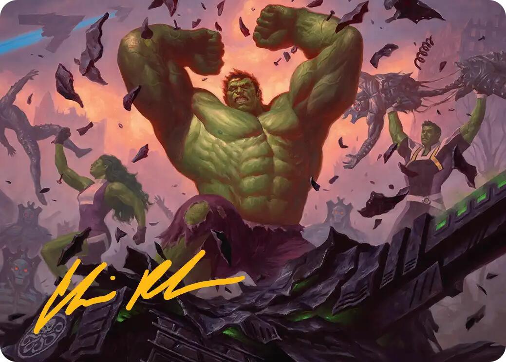HULK SMASH! Art Card (Gold-Stamped Signature) [Marvel Super Heroes Art Series] | Red Claw Gaming