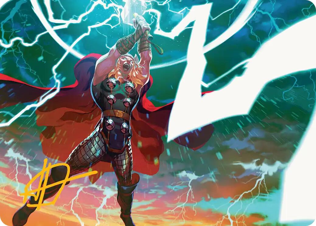 Lightning Strike Art Card (Gold-Stamped Signature) [Marvel Super Heroes Art Series] | Red Claw Gaming