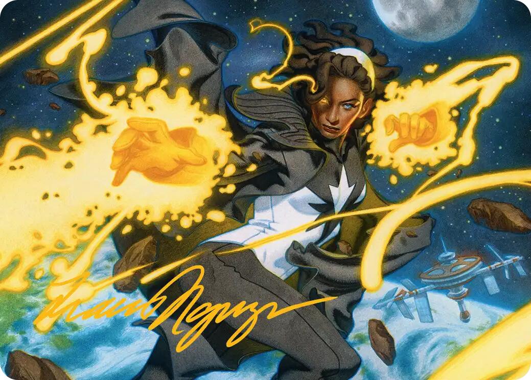 Photon, Mighty Marvel Art Card (Gold-Stamped Signature) [Marvel Super Heroes Art Series] | Red Claw Gaming