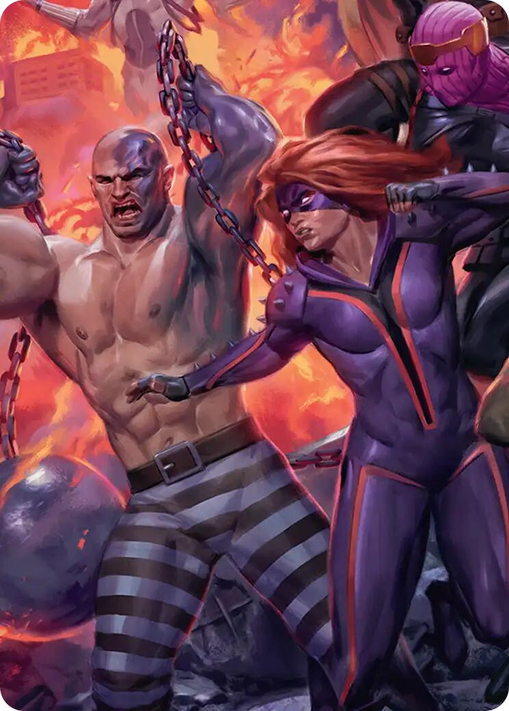 Absorbing Man and Titania Art Card [Marvel Super Heroes Art Series] | Red Claw Gaming