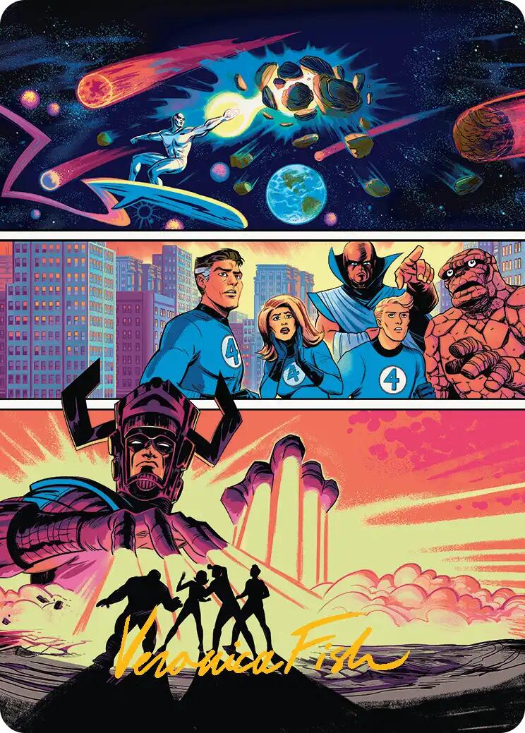 The Coming of Galactus Art Card (Gold-Stamped Signature) [Marvel Super Heroes Art Series] | Red Claw Gaming