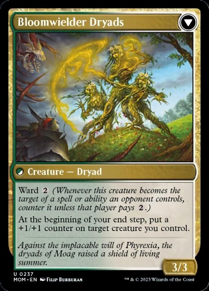 Invasion of Moag // Bloomweaver Dryads [March of the Machine] MTG Single Magic: The Gathering    | Red Claw Gaming