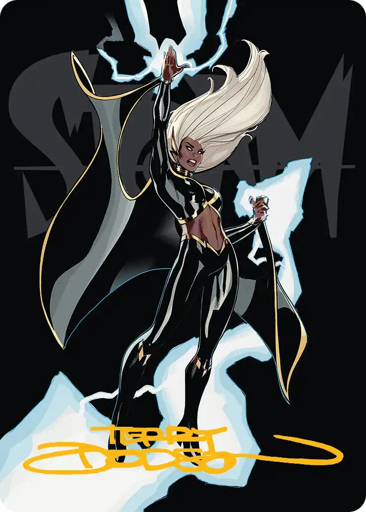 Storm, Windrider Art Card (Gold-Stamped Signature) [Marvel Super Heroes Art Series] | Red Claw Gaming