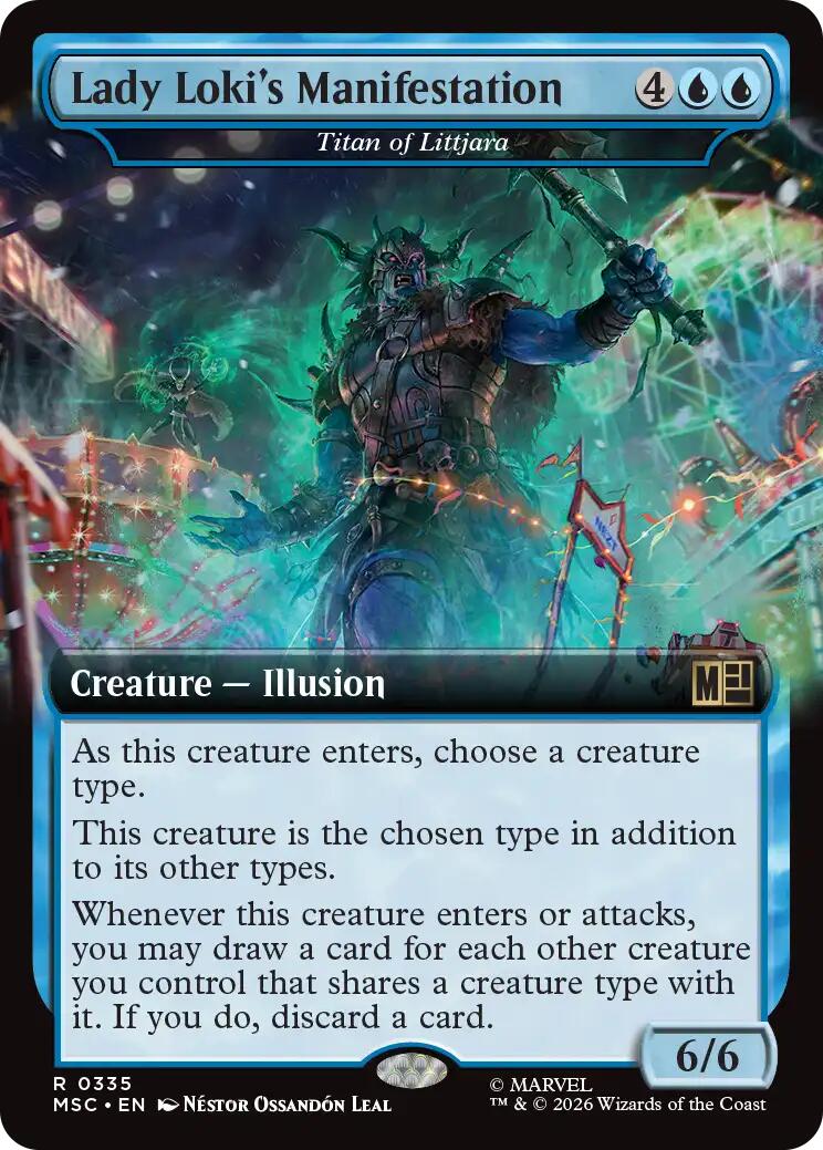 Lady Loki's Manifestation - Titan of Littjara (Extended Art) [Marvel Super Heroes Commander] MTG Single Magic: The Gathering | Red Claw Gaming