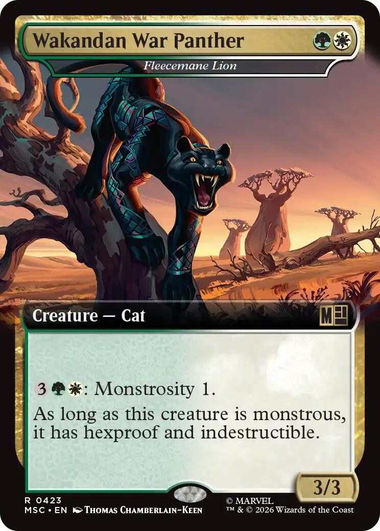 Wakandan War Panther - Fleecemane Lion (Extended Art) [Marvel Super Heroes Commander] | Red Claw Gaming