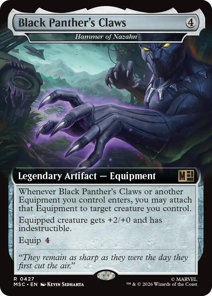 Black Panther's Claws - Hammer of Nazahn (Extended Art) [Marvel Super Heroes Commander] | Red Claw Gaming