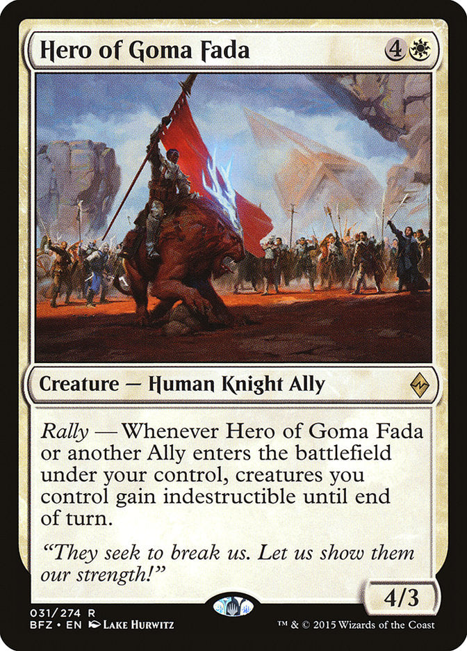 Hero of Goma Fada [Battle for Zendikar] MTG Single Magic: The Gathering | Red Claw Gaming