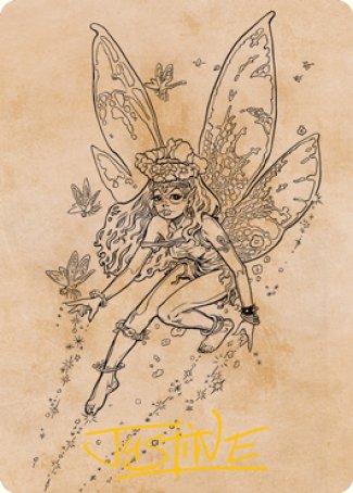 Pixie Guide (Showcase) Art Card (Gold-Stamped Signature) [Dungeons & Dragons: Adventures in the Forgotten Realms Art Series] MTG Single Magic: The Gathering | Red Claw Gaming