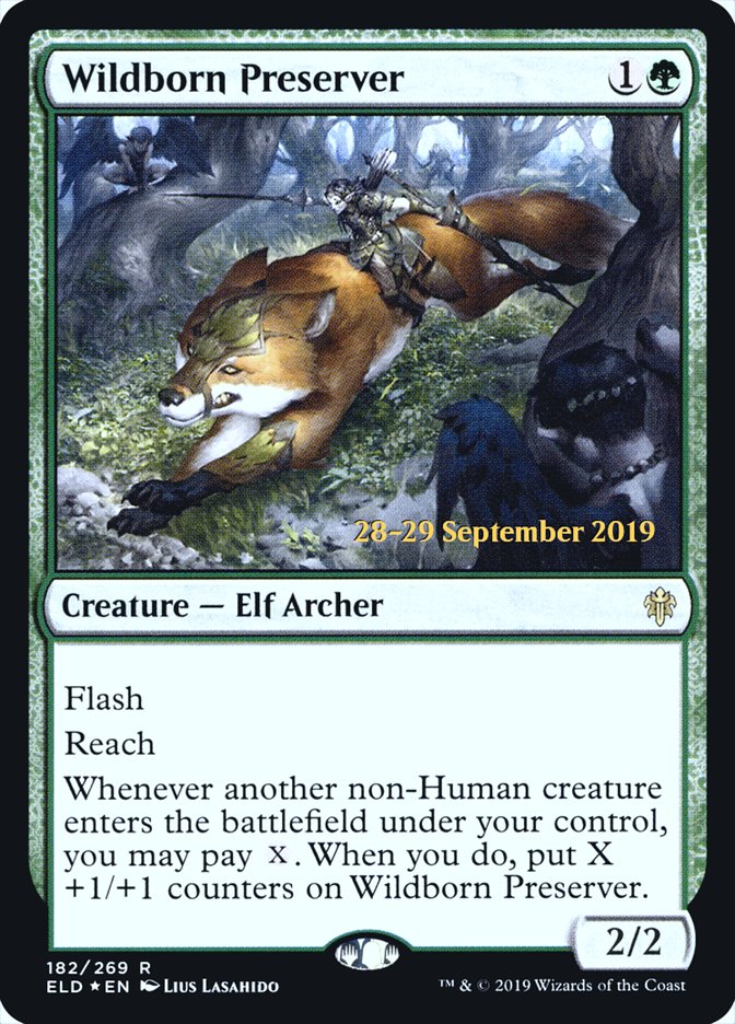 Wildborn Preserver [Throne of Eldraine Prerelease Promos] MTG Single Magic: The Gathering | Red Claw Gaming