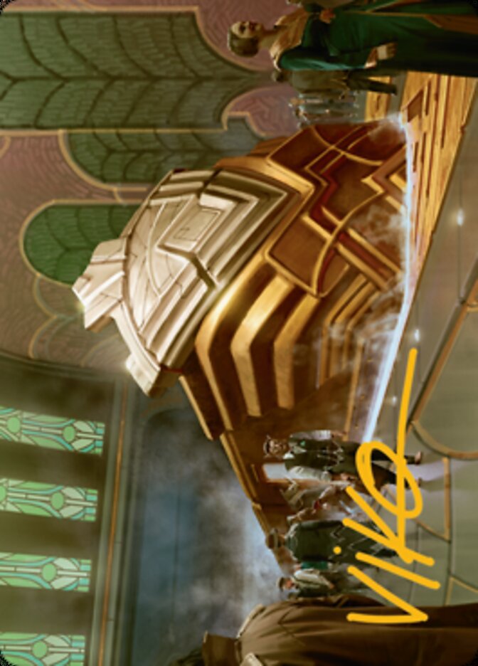 Capenna Express Art Card (Gold-Stamped Signature) [Streets of New Capenna Art Series] MTG Single Magic: The Gathering | Red Claw Gaming