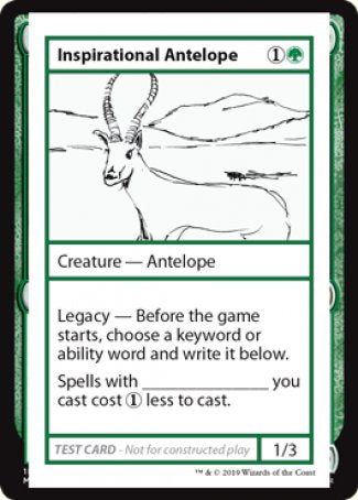 Inspirational Antelope (2021 Edition) [Mystery Booster Playtest Cards] MTG Single Magic: The Gathering | Red Claw Gaming