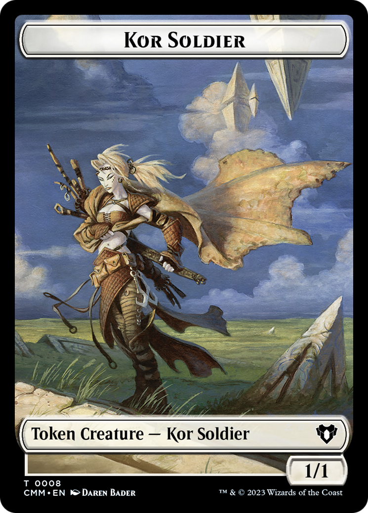 Soldier // Kor Soldier Double-Sided Token [Commander Masters Tokens] MTG Single Magic: The Gathering | Red Claw Gaming