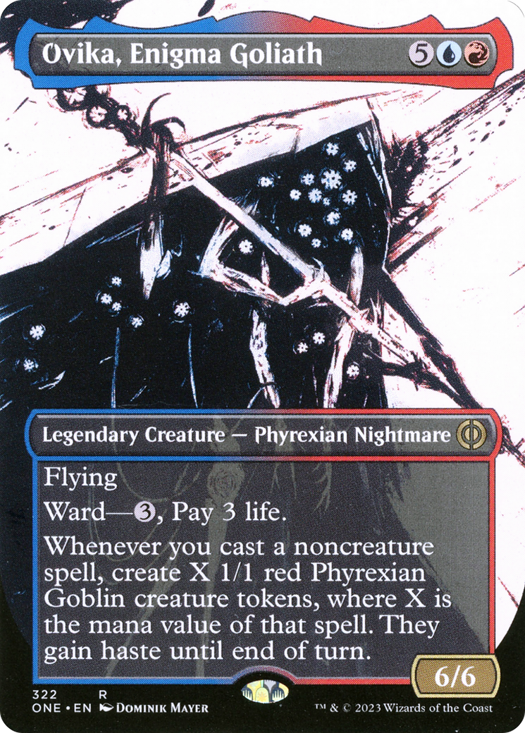 Ovika, Enigma Goliath (Borderless Ichor) [Phyrexia: All Will Be One] MTG Single Magic: The Gathering | Red Claw Gaming