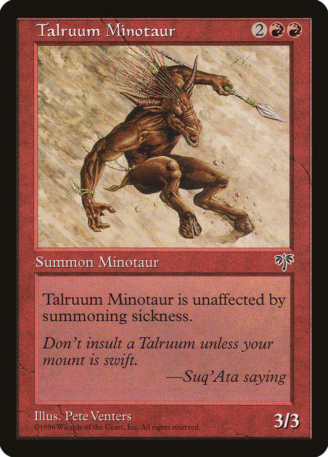 Talruum Minotaur [Mirage] MTG Single Magic: The Gathering | Red Claw Gaming