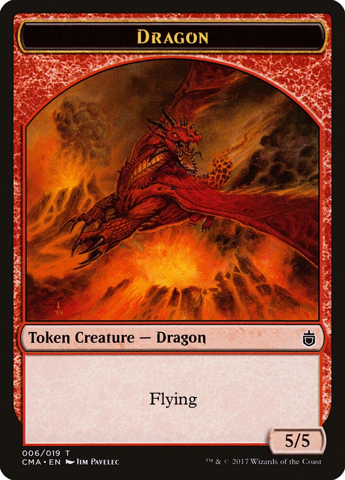 Dragon Token [Commander Anthology Tokens] MTG Single Magic: The Gathering | Red Claw Gaming
