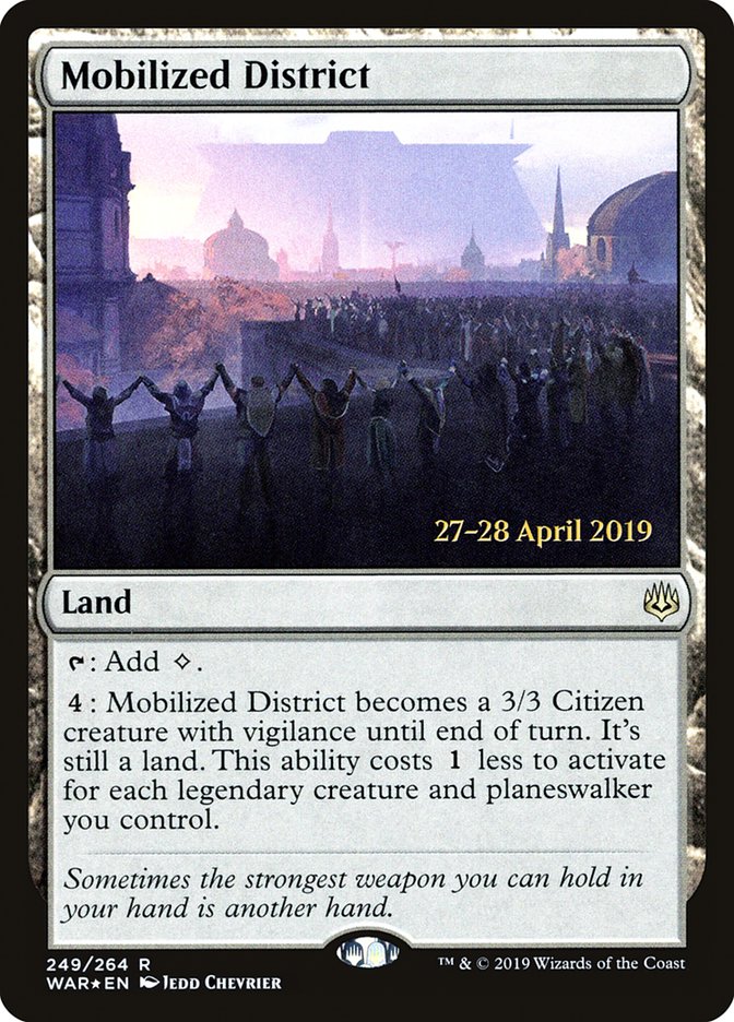 Mobilized District [War of the Spark Prerelease Promos] MTG Single Magic: The Gathering | Red Claw Gaming
