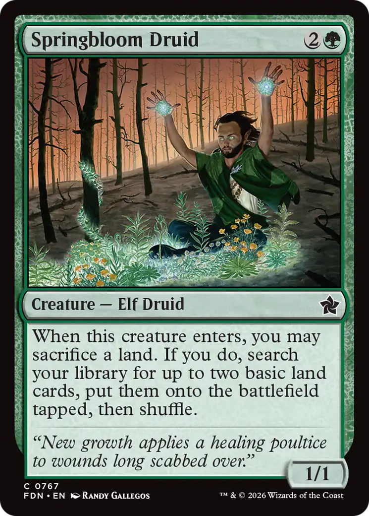 Springbloom Druid (0767) [Foundations] | Red Claw Gaming