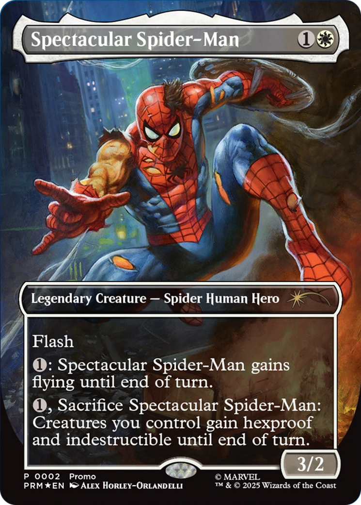 Spectacular Spider-Man (Borderless) [Media Promos] MTG Single Magic: The Gathering | Red Claw Gaming