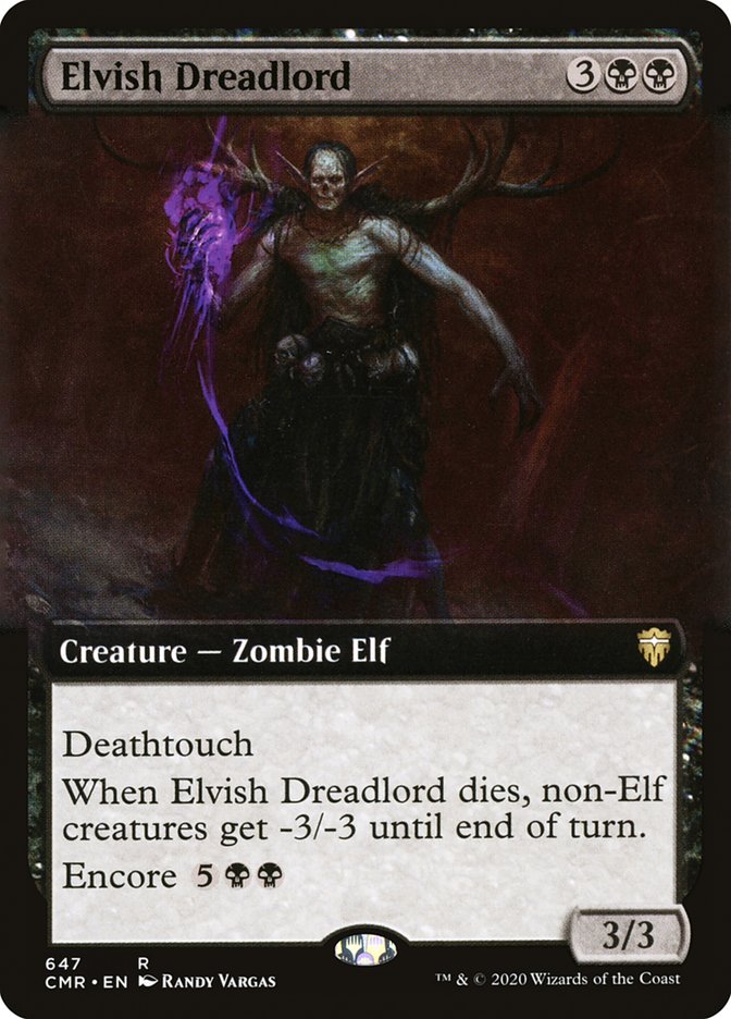 Elvish Dreadlord (Extended Art) [Commander Legends] MTG Single Magic: The Gathering | Red Claw Gaming