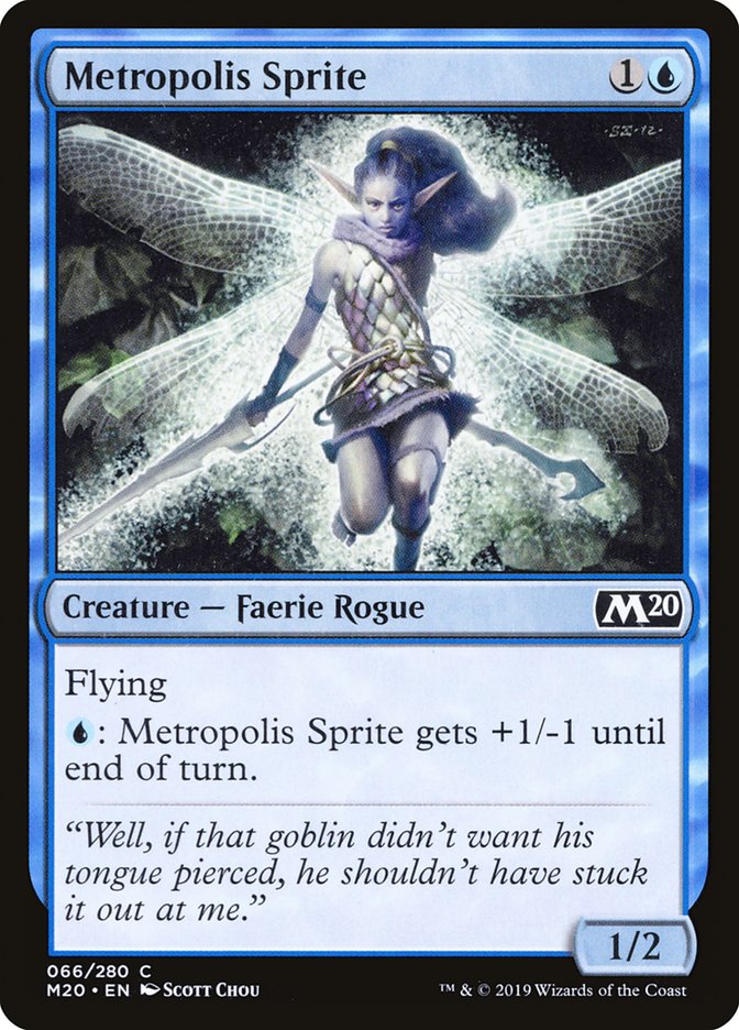 Metropolis Sprite [Core Set 2020] MTG Single Magic: The Gathering | Red Claw Gaming
