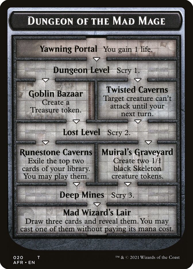 Dungeon of the Mad Mage Token (Oversized) [Oversize Cards] MTG Single Magic: The Gathering | Red Claw Gaming