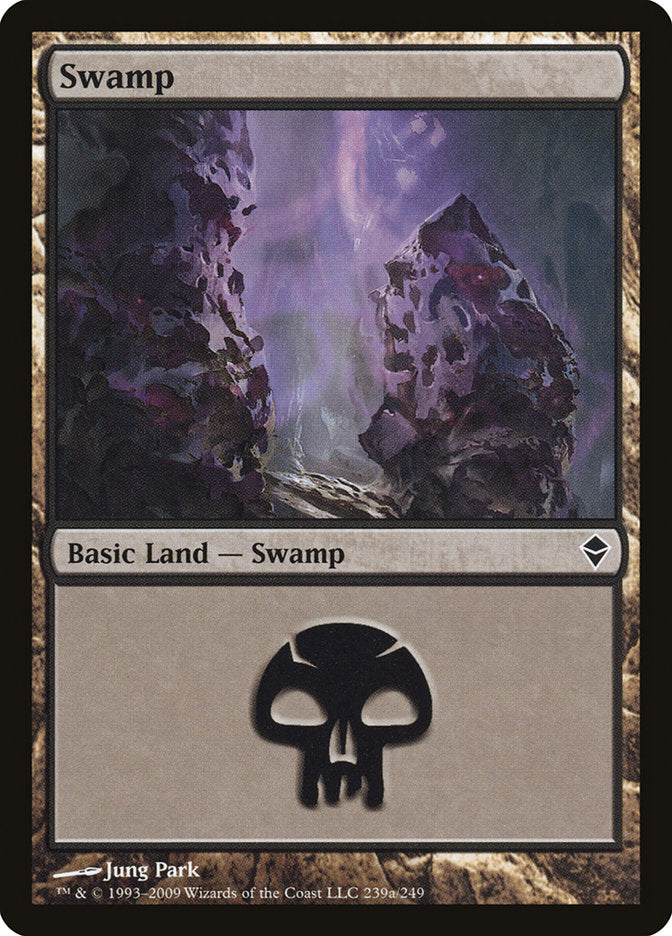 Swamp (239a) [Zendikar] MTG Single Magic: The Gathering | Red Claw Gaming