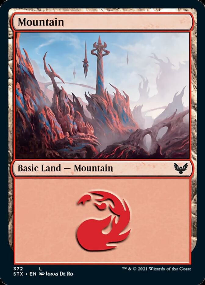 Mountain (372) [Strixhaven: School of Mages] MTG Single Magic: The Gathering | Red Claw Gaming