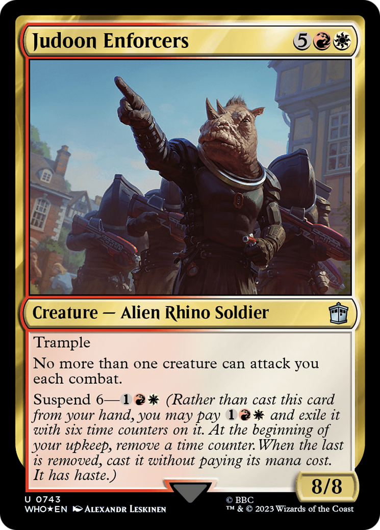 Judoon Enforcers (Surge Foil) [Doctor Who] MTG Single Magic: The Gathering | Red Claw Gaming