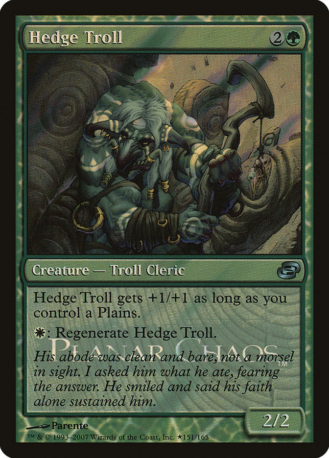 Hedge Troll [Planar Chaos Promos] MTG Single Magic: The Gathering | Red Claw Gaming