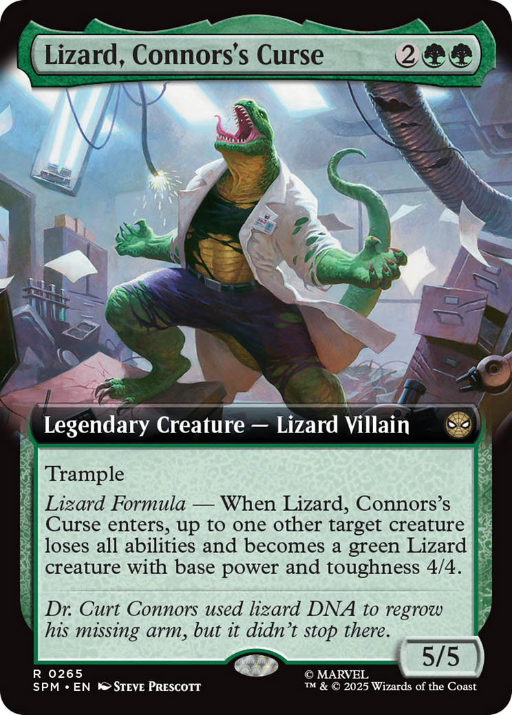 Lizard, Connors's Curse (Extended Art) [Marvel's Spider-Man] MTG Single Magic: The Gathering | Red Claw Gaming
