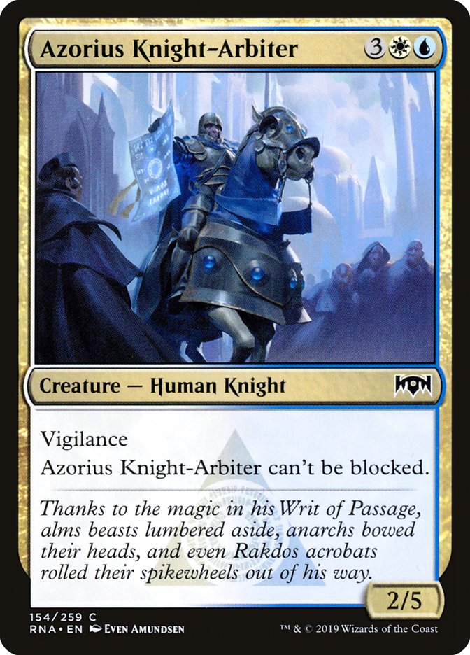 Azorius Knight-Arbiter [Ravnica Allegiance] MTG Single Magic: The Gathering | Red Claw Gaming
