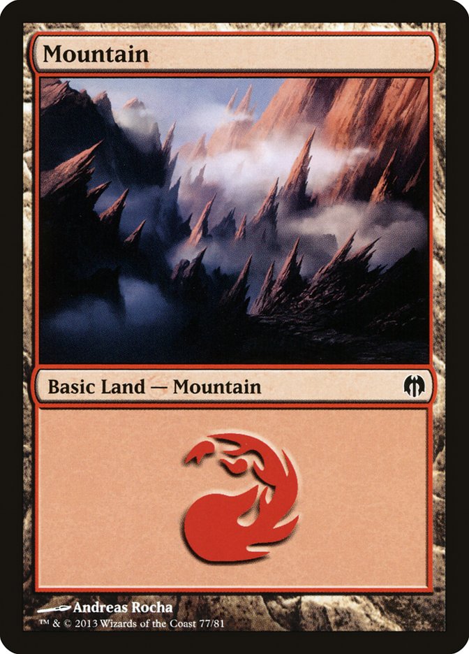 Mountain (77) [Duel Decks: Heroes vs. Monsters] MTG Single Magic: The Gathering    | Red Claw Gaming