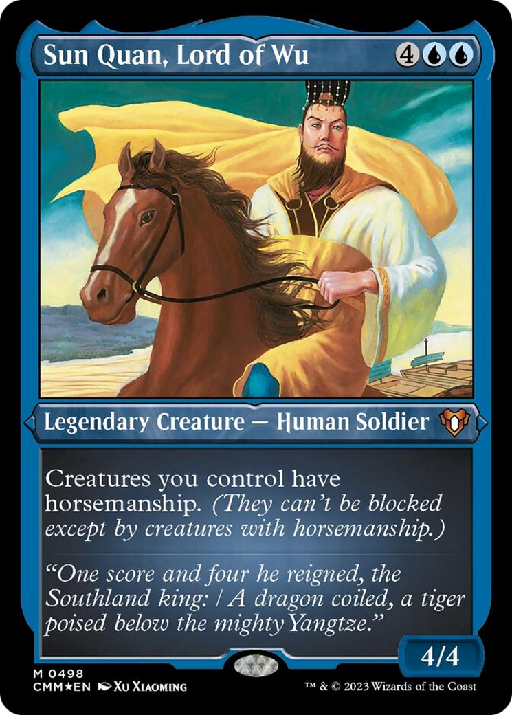 Sun Quan, Lord of Wu (Foil Etched) [Commander Masters] MTG Single Magic: The Gathering | Red Claw Gaming