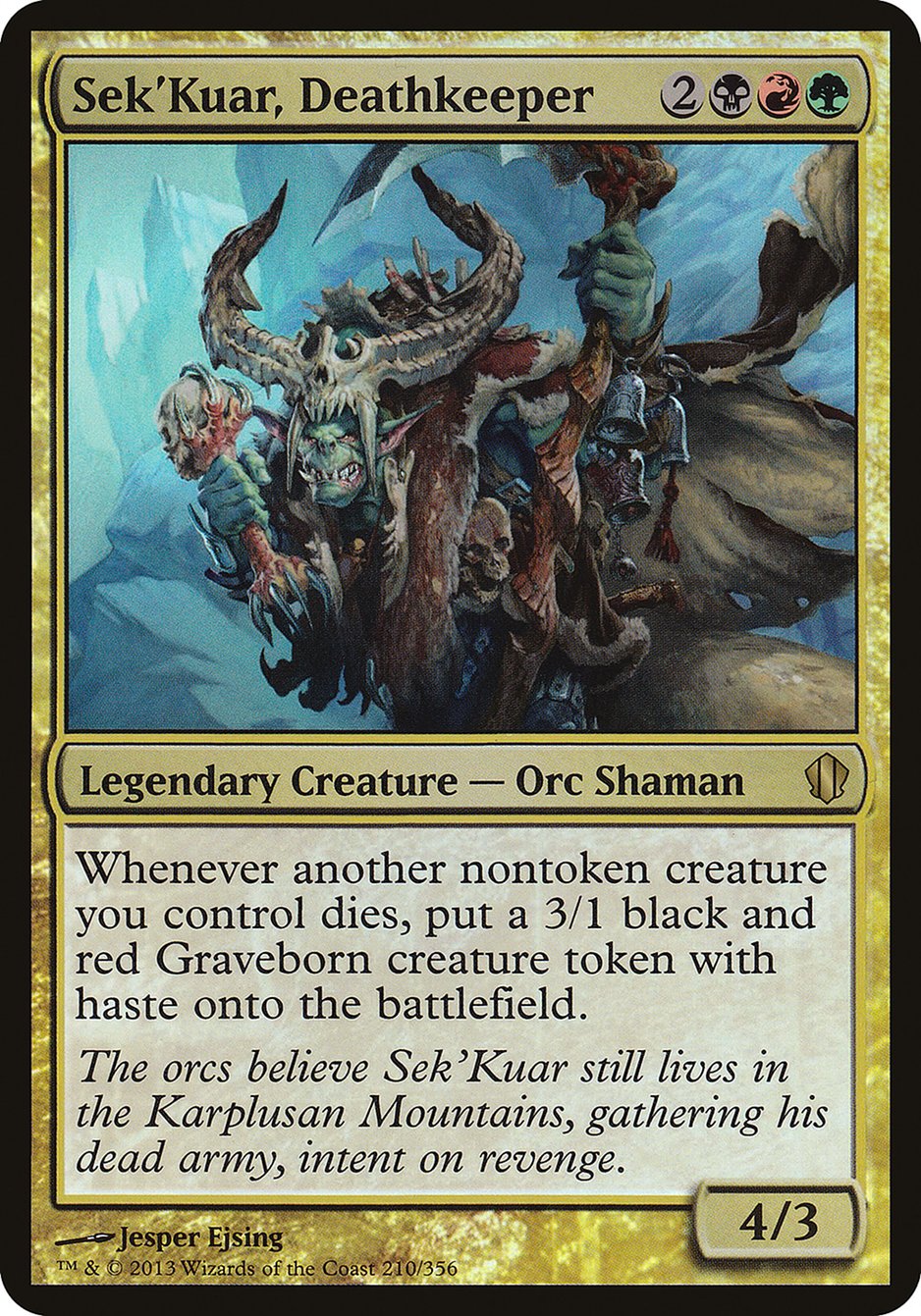 Sek'Kuar, Deathkeeper (Oversized) [Commander 2013 Oversized] MTG Single Magic: The Gathering | Red Claw Gaming