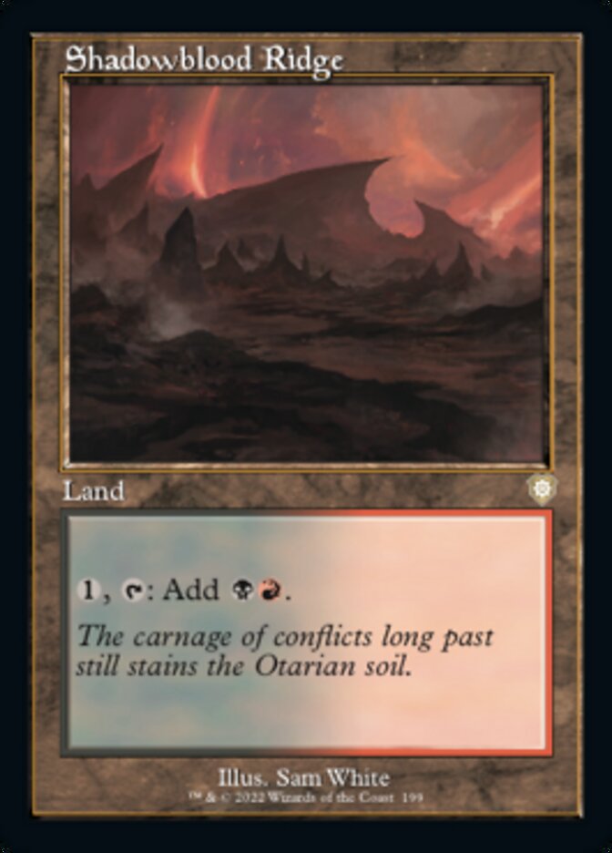 Shadowblood Ridge (Retro) [The Brothers' War Commander] MTG Single Magic: The Gathering | Red Claw Gaming