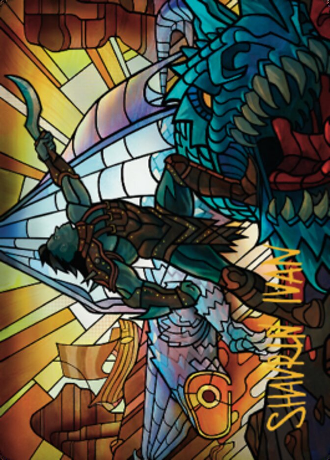 Astor, Bearer of Blades Art Card (Gold-Stamped Signature) [Dominaria United Art Series] MTG Single Magic: The Gathering | Red Claw Gaming